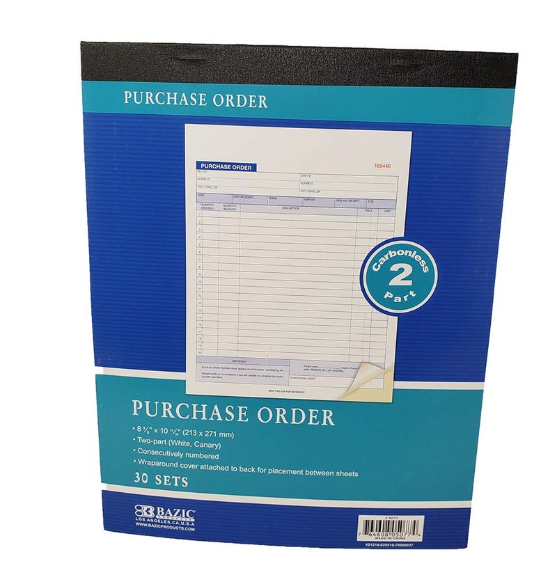 Bazic 2-Part Carbonless Purchase Sales Order Book (4 Pack) Letter Size Almost 8.5 x 11 - Image 4